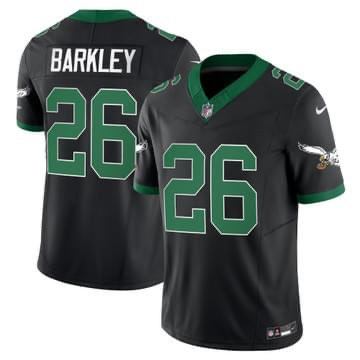 Men's Philadelphia Eagles #26 Saquon Barkley Black 2023 F.U.S.E. Vapor Untouchable Throwback Stitched Football Jersey